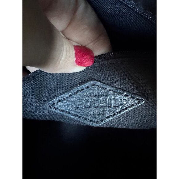 Fossil Dawson Crossbody Black Pebble Leather Bag With Adjustable Strap - Picture 7 of 7